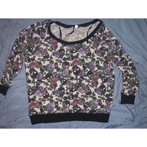 Torrid Floral Skull Sweater